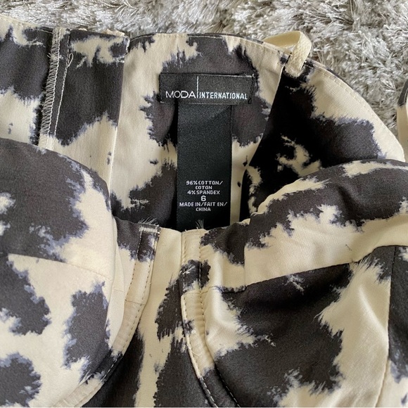 Moda International Black & White Print Dress Size 6 - Picture 9 of 9